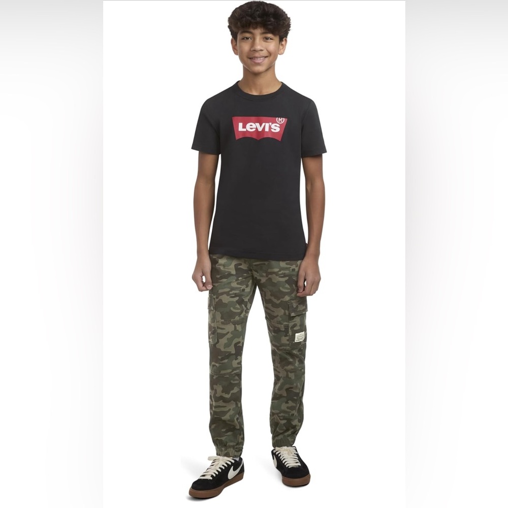 Levi's Kids' Cargo Twill Jogger Pants Camo Print